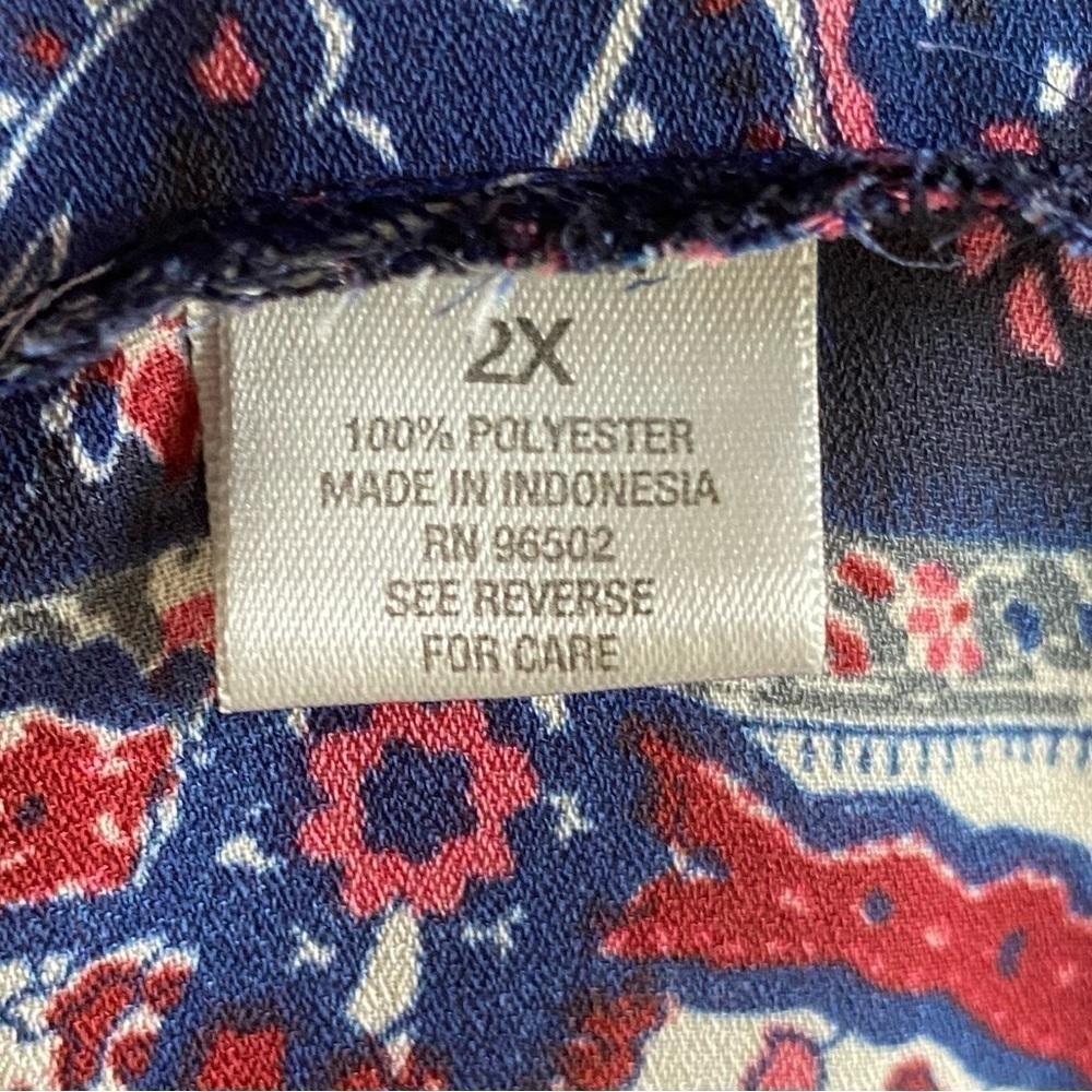 DRESS BARN-PAISLEY PRINT BLOUSE-SIZE 2X - Picture 8 of 9
